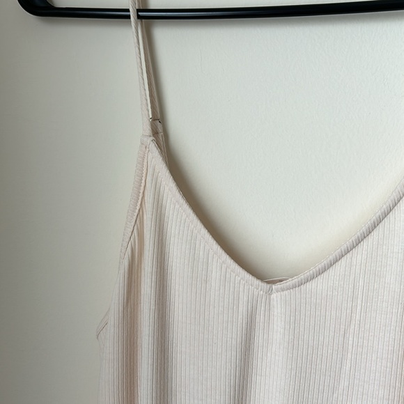 Carly Jean Los Angeles CJ’s Fave Ribbed Spaghetti Dress NWOT cream color. - Picture 4 of 5